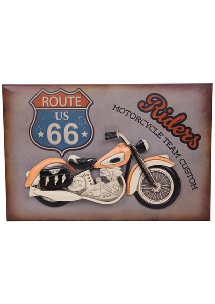 Motorsiklet Tablo Pano Vintage Dekoratif Ev Ofis Hediyelik
