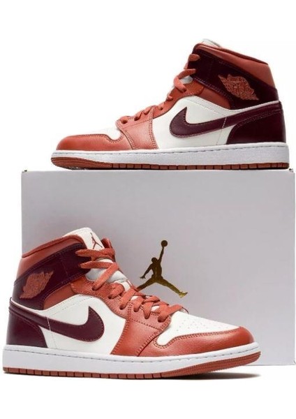 Air Jordan 1 Mıd Kahverengi Unısex Boğazlı Sneaker Ayakkabı BQ6472-200 fiyatları
