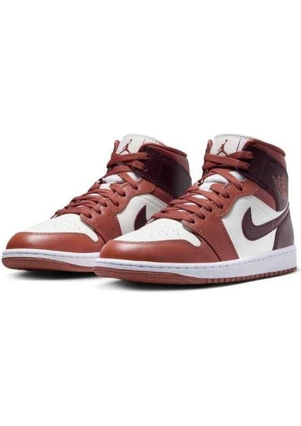 Air Jordan 1 Mıd Kahverengi Unısex Boğazlı Sneaker Ayakkabı BQ6472-200 fırsatları