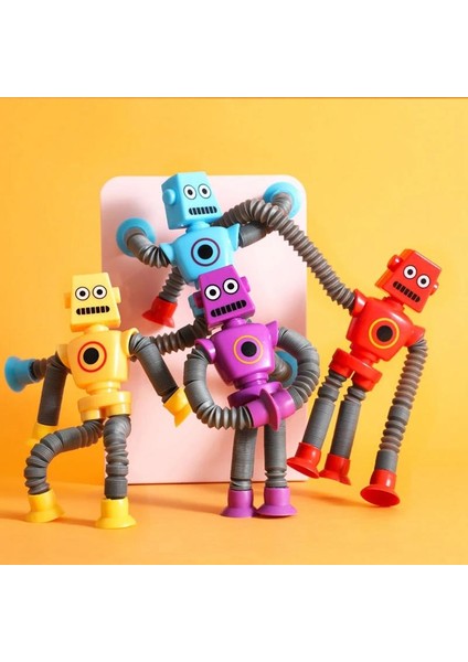 Dönüşen Vantuzlu Robot Oyuncak -Yaratıcı Eğitici Oyuncak 4 ' Lü