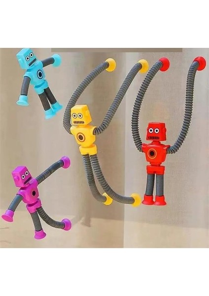 Dönüşen Vantuzlu Robot Oyuncak -Yaratıcı Eğitici Oyuncak 4 ' Lü