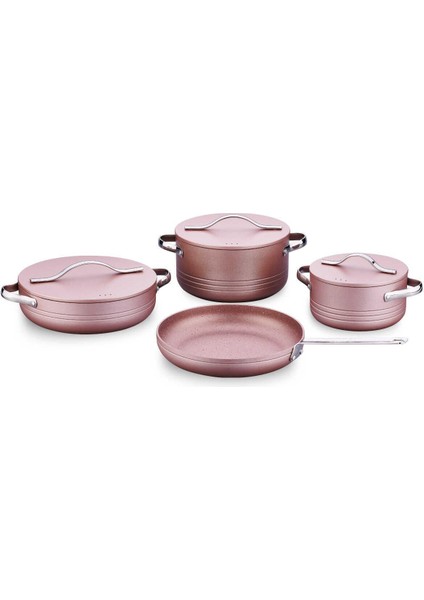 Linea Plus 7 Parça Tencere Seti Rosagold