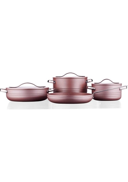 Linea Plus 7 Parça Tencere Seti Rosagold
