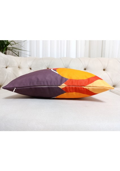 Çift Tarafı Baskılı Kırlent Kılıfı | Geometrik Desenli Kırlent Kılıfı | 4'lü Takım Kırlent Kılıfı modelleri