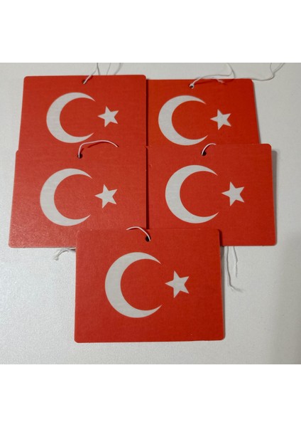 Nurtakı 5 Adet Türk Bayraklı Oto ve Oda Kokusu