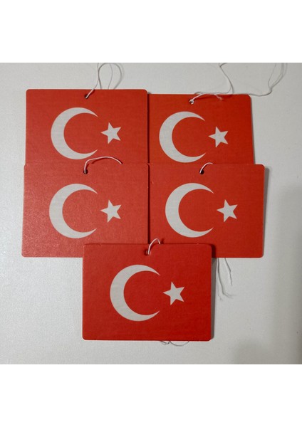 Nurtakı 5 Adet Türk Bayraklı Oto ve Oda Kokusu