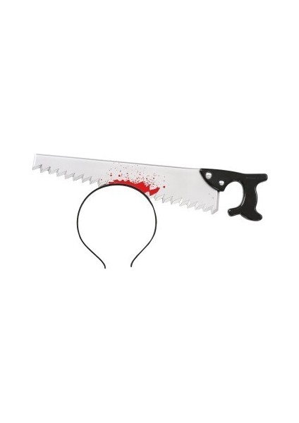 Kafaya Saplanmış Halloween Kanlı Testere Şaka Tacı