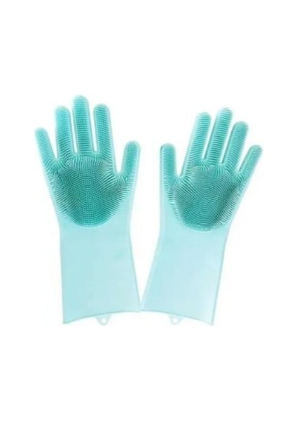 Sihirli Isıya Dayanıklı Silikon Çok Amaçlı Bulaşık Eldiven Fırçası Magic Gloves