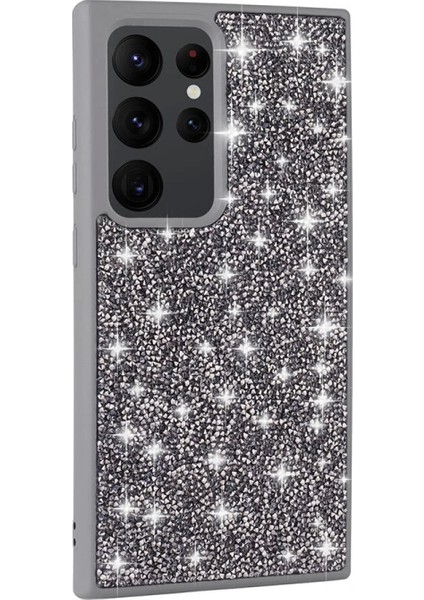 Galaxy S24 Ultra Kılıf Parlak Taşlı Tasarım Zore Pırlanta Kapak