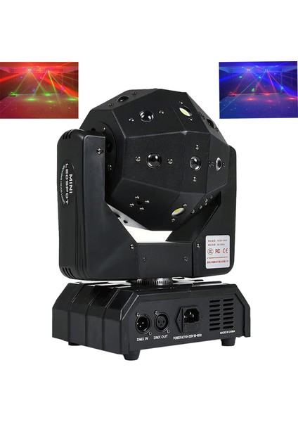 WASH-400 Hareketli Lazer Strobe Disko Robot Işık 16X3W Sahne Disko Topu DMX512