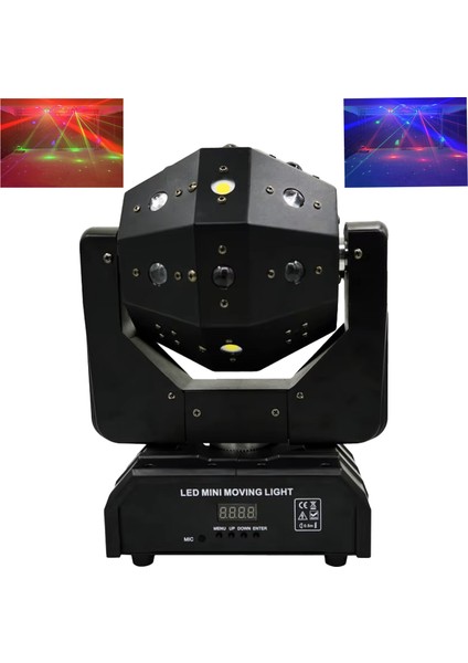 WASH-400 Hareketli Lazer Strobe Disko Robot Işık 16X3W Sahne Disko Topu DMX512