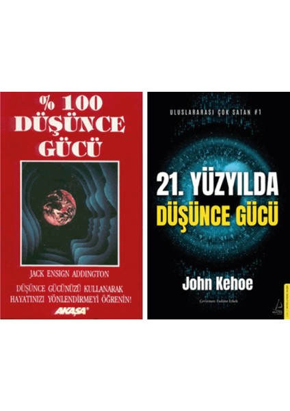 21. Yüzyılda Düşünce - %100 Düşünce Gücü - Düşüncenin Gücü 3 Kitap