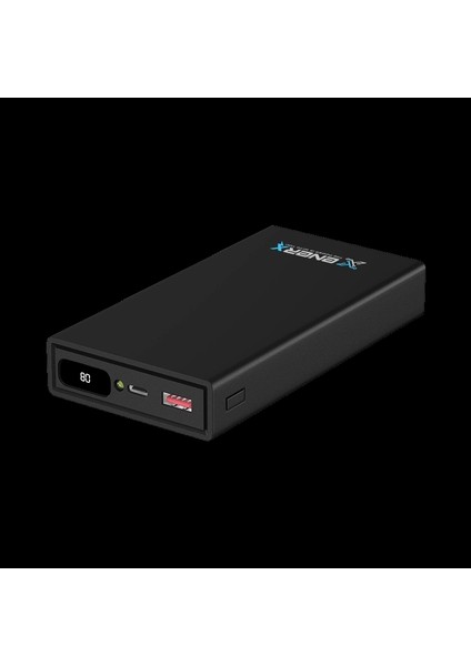 Powerbank 20000 mAh 2.1 Amper Dijital Göstergeli ENR-P20188DC Siyah