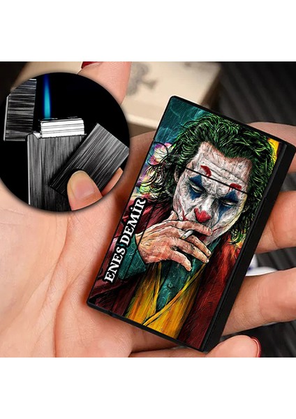 Kişiye Özel İsimli Gazlı Rüzgar Geçirmez Çakmak Joker Baskılı fiyatları