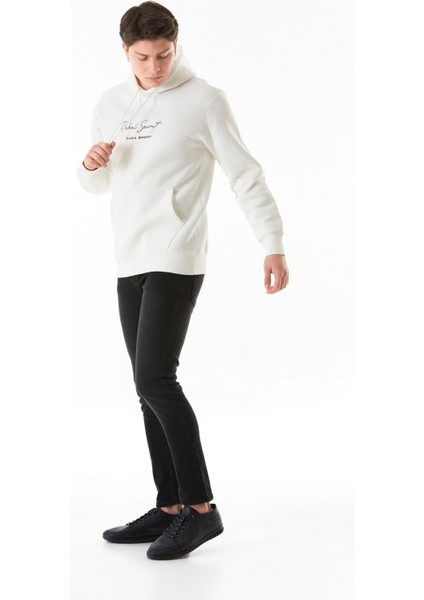 3 Iplik Yazı Baskılı Kapüşonlu Sweatshirt fırsatları