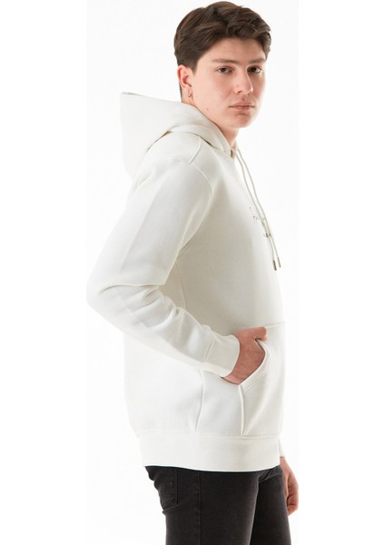 3 Iplik Yazı Baskılı Kapüşonlu Sweatshirt indirimleri
