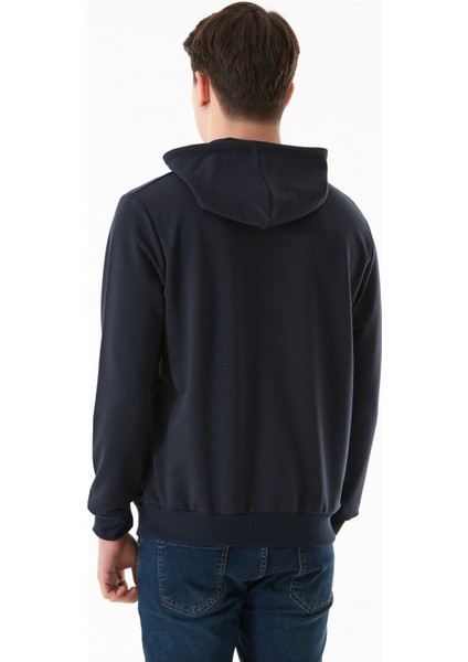 Anditude Baskılı Kapüşonlu Kanguru Cepli Sweatshirt
