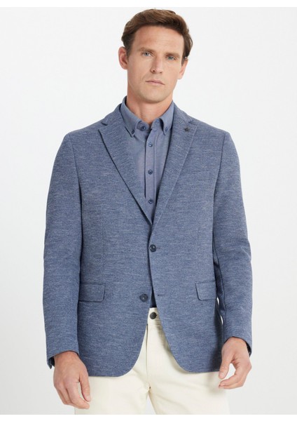 Regular Fit Indigo Erkek Ceket ACE042510094_CEKET Daos-B