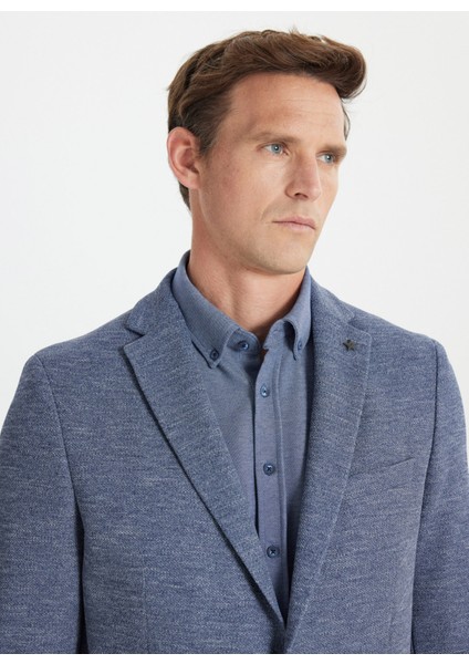 Regular Fit Indigo Erkek Ceket ACE042510094_CEKET Daos-B fırsatları