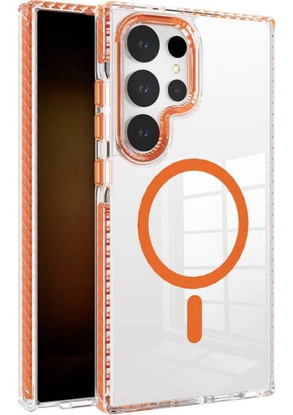 Galaxy S24 Ultra Kılıf Magsafe Şarj Özellikli Airbagli Takılabilir Askı Aparatlı Zore Nana Kapak