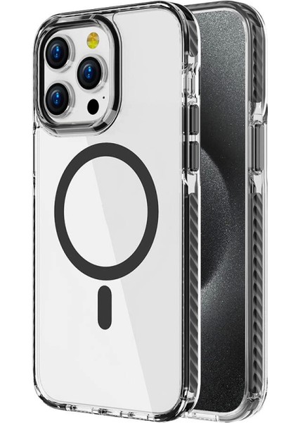 Apple iPhone 15 Pro Max Kılıf Magsafe Şarj Özellikli Airbagli Takılabilir Askı Aparatlı Zore Nana Kapak