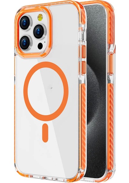 Apple iPhone 15 Pro Max Kılıf Magsafe Şarj Özellikli Airbagli Takılabilir Askı Aparatlı Zore Nana Kapak