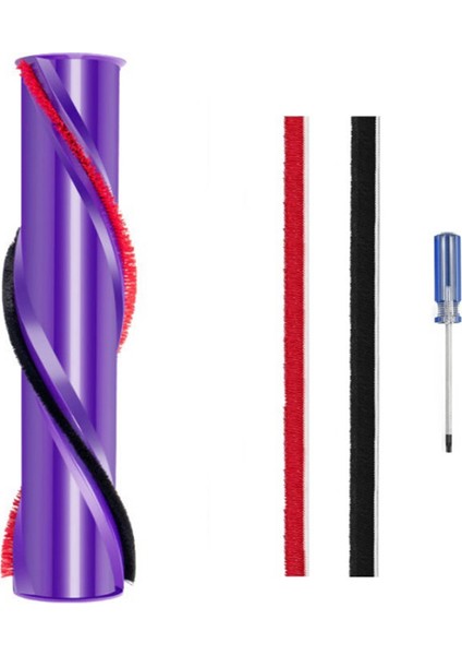 4 Adet Yedek Rulo Fırça Yumuşak Peluş Şeritler V10 Akülü Elektrikli Süpürge Yedek Parça Aksesuarları (Yurt Dışından)