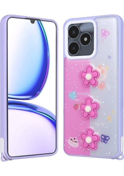 Realme C53 Kılıf Figürlü ve Ince Simli Şık Mellila Premium Kapak