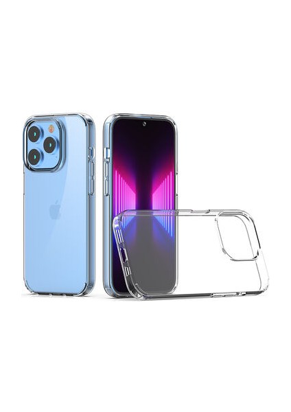 Apple iPhone 14 Pro Kılıf Tam Koruma Sağlayan Sert Avila Premium Şeffaf Tank Kapak