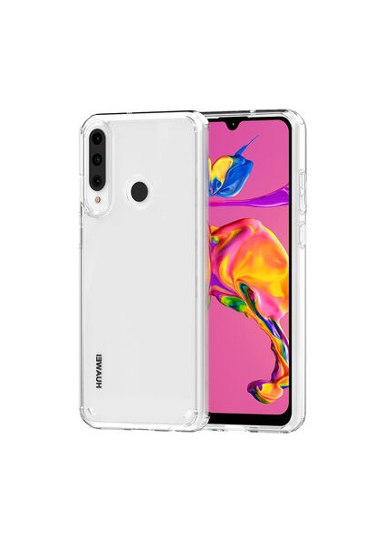 Huawei Y6P Kılıf Tam Koruma Sağlayan Sert Avila Premium Şeffaf Tank Kapak