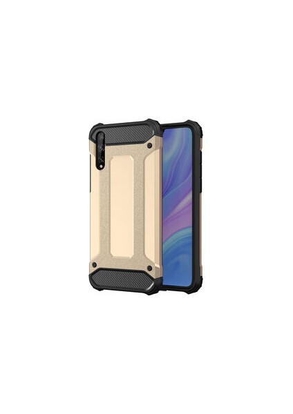 Huawei P Smart S Kılıf Darbelere Dayanıklı Çift Katmanlı Alvika Premium Sert Silikon Kapak