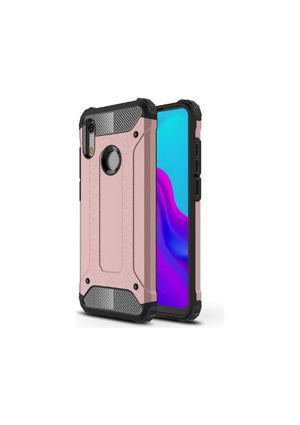 Huawei Y6S 2019 Kılıf Darbelere Dayanıklı Çift Katmanlı Alvika Premium Sert Silikon Kapak