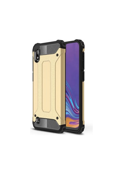 Galaxy A10 Kılıf Darbelere Dayanıklı Çift Katmanlı Alvika Premium Sert Silikon Kapak