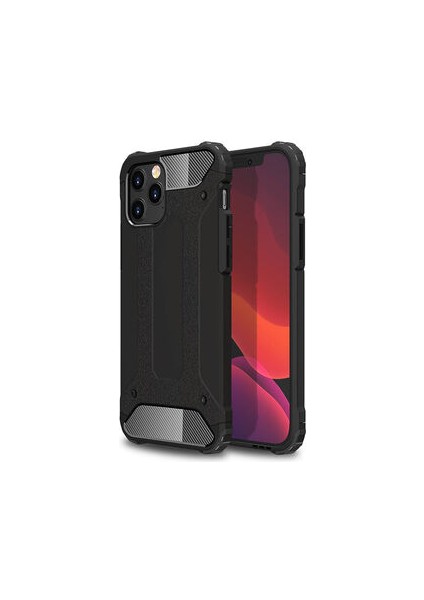 Apple iPhone 12 Pro Max Kılıf Darbelere Dayanıklı Çift Katmanlı Alvika Premium Sert Silikon Kapak