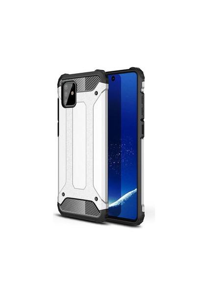Galaxy Note 10 Lite Kılıf Darbelere Dayanıklı Çift Katmanlı Alvika Premium Sert Silikon Kapak