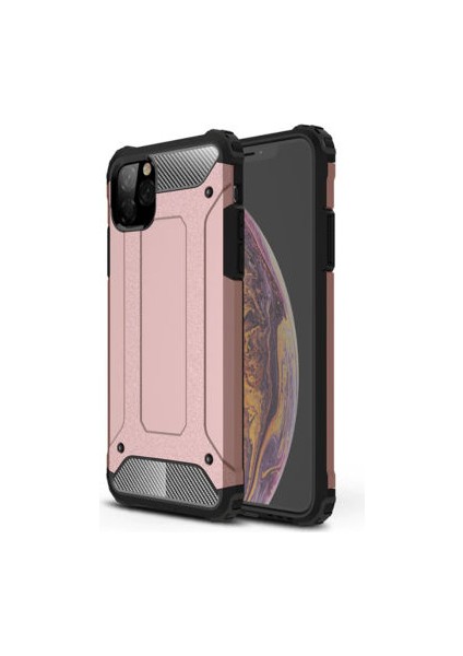 Apple iPhone 11 Pro Max Kılıf Darbelere Dayanıklı Çift Katmanlı Alvika Premium Sert Silikon Kapak