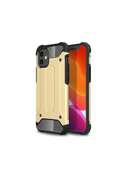 Apple iPhone 12 Kılıf Darbelere Dayanıklı Çift Katmanlı Alvika Premium Sert Silikon Kapak
