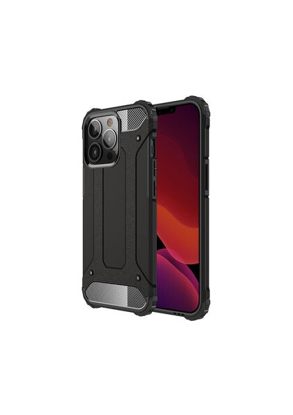 Apple iPhone 13 Pro Max Kılıf Darbelere Dayanıklı Çift Katmanlı Alvika Premium Sert Silikon Kapak