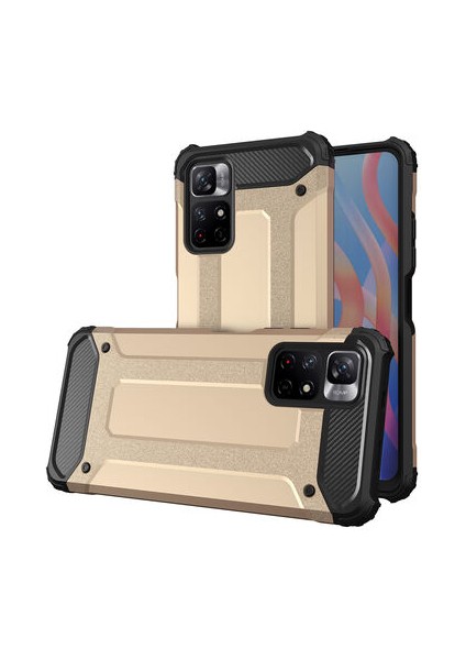Redmi Note 11S Global Kılıf Darbelere Dayanıklı Çift Katmanlı Alvika Premium Sert Silikon Kapak