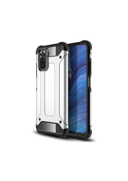 Redmi Note 10 Kılıf Darbelere Dayanıklı Çift Katmanlı Alvika Premium Sert Silikon Kapak