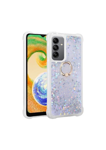 Samsung Galaxy A14 Kılıf Yüzüklü ve Sıvılı Şık Diana Premium Silikon Kapak
