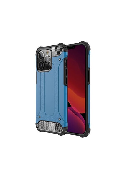 Apple iPhone 13 Pro Kılıf Darbelere Dayanıklı Çift Katmanlı Alvika Premium Sert Silikon Kapak