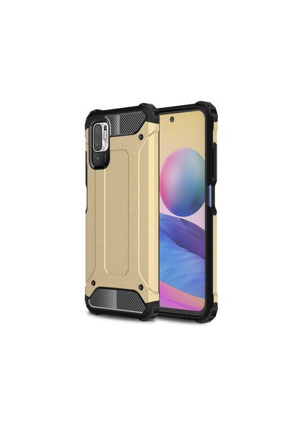 Poco M3 Pro Kılıf Darbelere Dayanıklı Çift Katmanlı Alvika Premium Sert Silikon Kapak