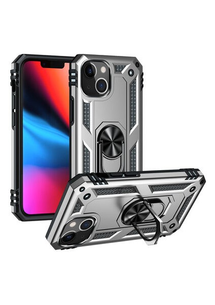 Apple iPhone 13 Mini Kılıf Tam Koruma Çift Katmanlı Ibiza Sert Silikon Kapak