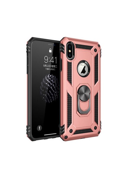 Apple iPhone Xs Max Kılıf Tam Koruma Çift Katmanlı Ibiza Sert Silikon Kapak