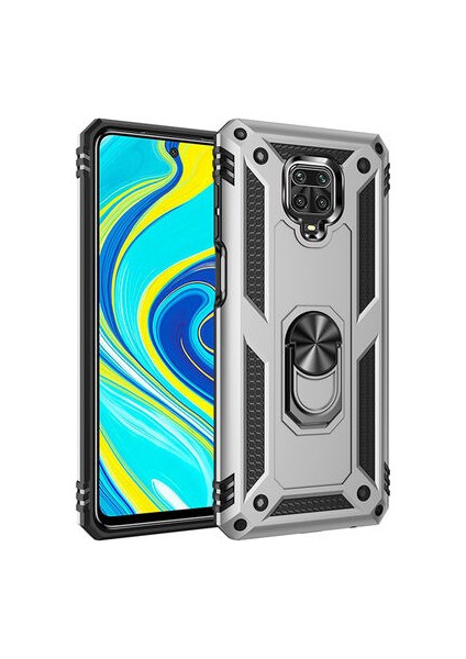 Redmi Note 9s Kılıf Tam Koruma Çift Katmanlı Ibiza Sert Silikon Kapak