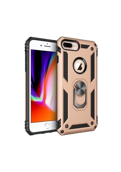 Apple iPhone 8 Plus Kılıf Tam Koruma Çift Katmanlı Ibiza Sert Silikon Kapak