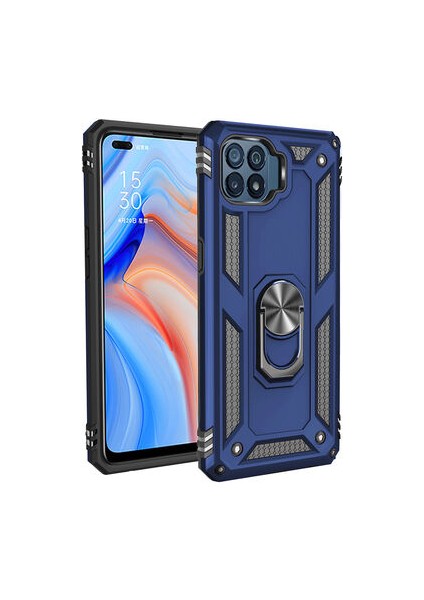 Oppo Reno 4 Lite Kılıf Tam Koruma Çift Katmanlı Ibiza Sert Silikon Kapak
