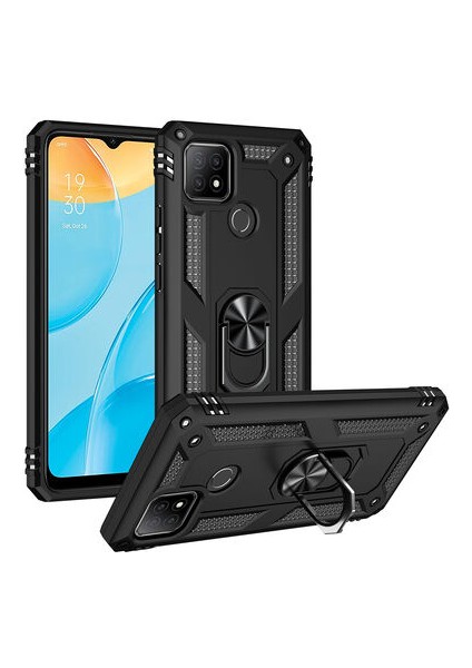 Oppo A15S Kılıf Tam Koruma Çift Katmanlı Ibiza Sert Silikon Kapak