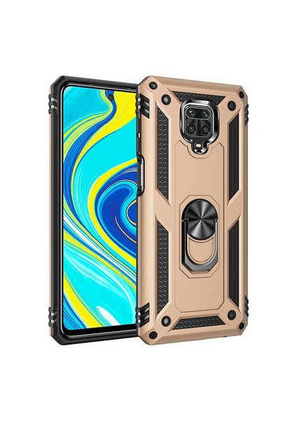 Redmi Note 9s Kılıf Tam Koruma Çift Katmanlı Ibiza Sert Silikon Kapak